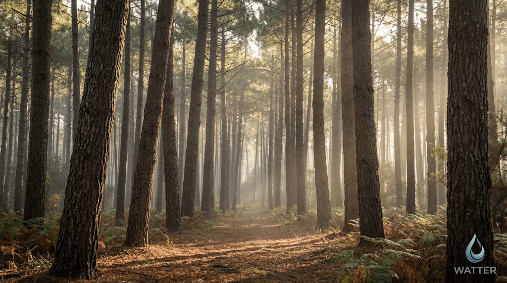 Forêt préservée grâce à la défense incendie WATTER